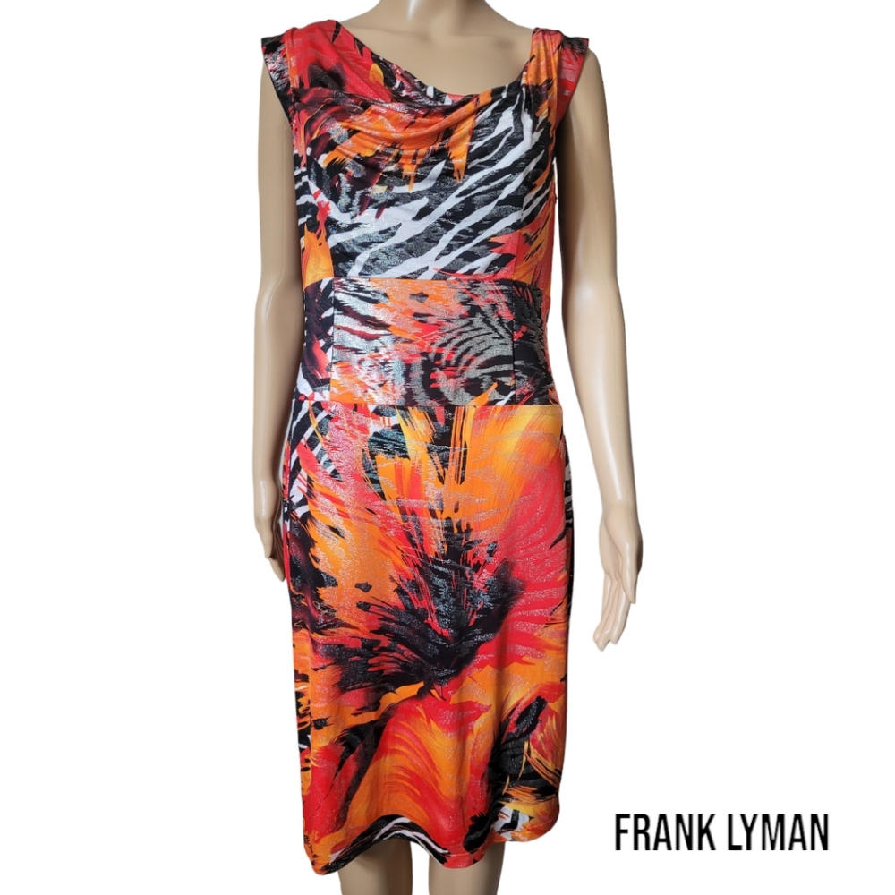 FRANK LYMAN gorgeous tropical dress size 10